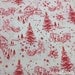 Japanese Cotton Print Fabric - Daiwabo, Half Yard - Christmas Red - NT401
