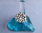 Hand Blown Art Glass Ring Holder