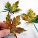 Three Fall Fabric Maple Leaves Bookmarks Decor