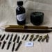 Calligraphy - Drawing Dip Pen set, 20 vintage nibs, Two handmade double pens, handmade inkwell, and acorn ink.
