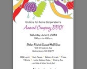 Company Party Invitation Company Picnic Invitation Company BBQ Invitation Sample