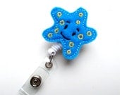 Starfish - Retractable ID Felt Badge Holder - Nurse Gift - RN Badge - Nurse Badge Holder - Nursing Badge Clip