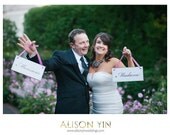 Wedding Chair Signs Madame and Monsieur with Merci Beaucoup on the back. Vintage Paint, 2-sided, Rustic Wedding Signs, Wedding Photo Props.
