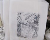 NEW french market carte postale glassine sacks lot of 8