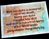 dick van dyke is immortal - print on vintage map