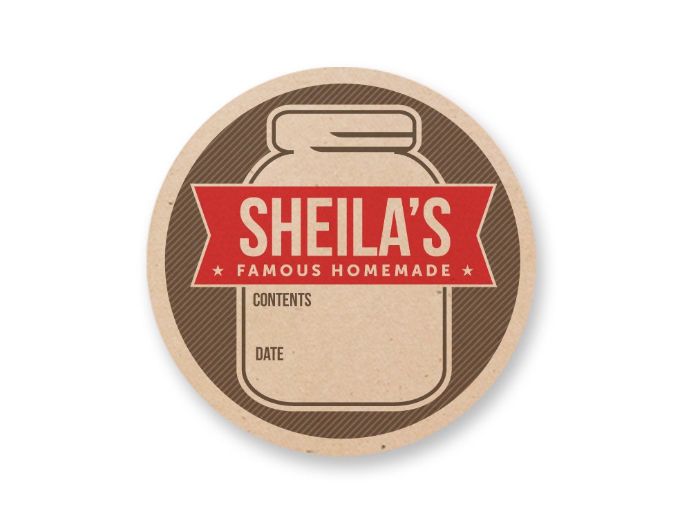 Mason Jar Labels for Homemade Canning and Preserving / Food Crafting / 2 inch circle