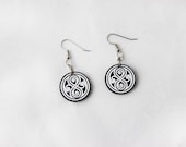 Doctor Who Earrings Seal Of Rassilon Laser Cut Etched Hook Earrings Gift