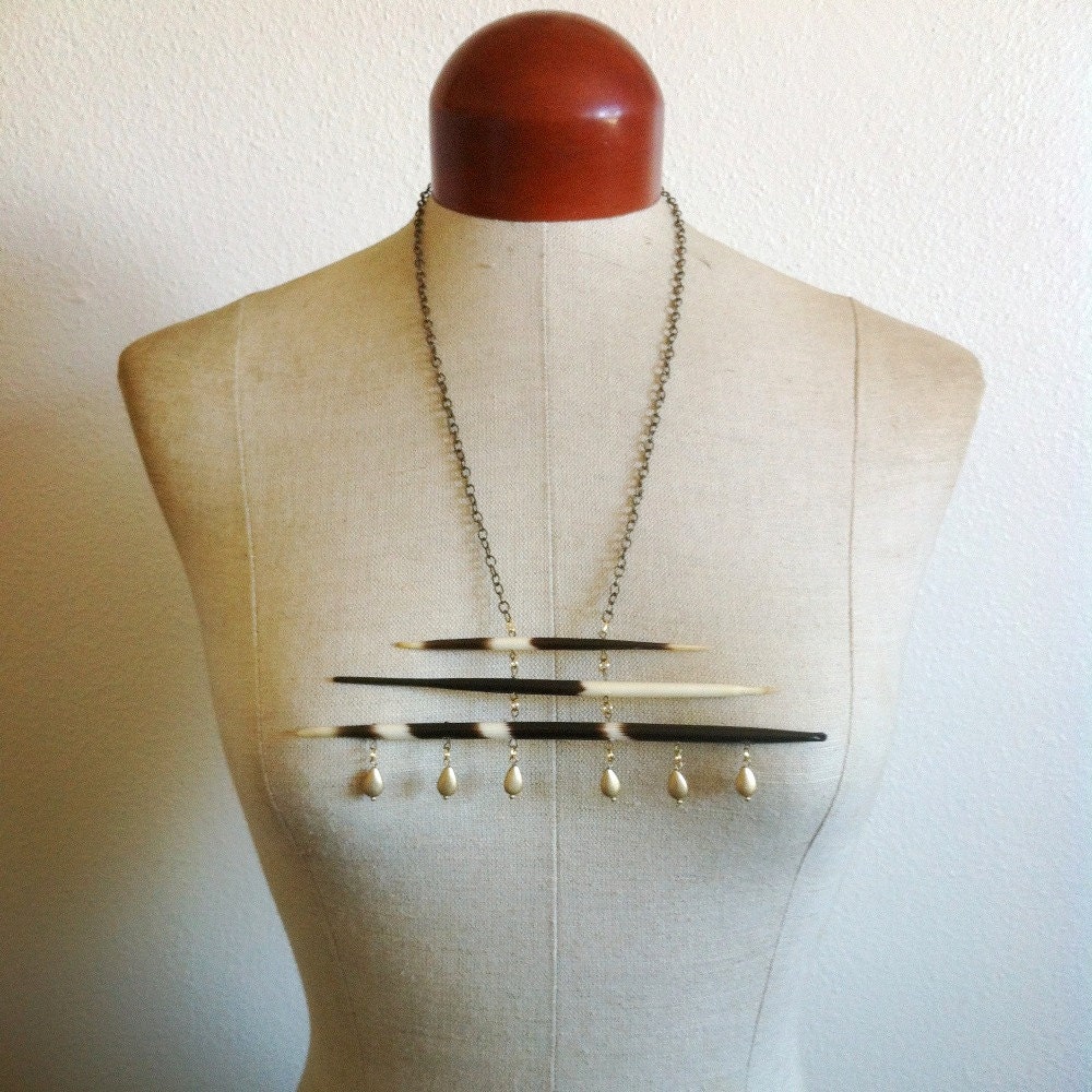 Monsoon- African Porcupine Quill Necklace