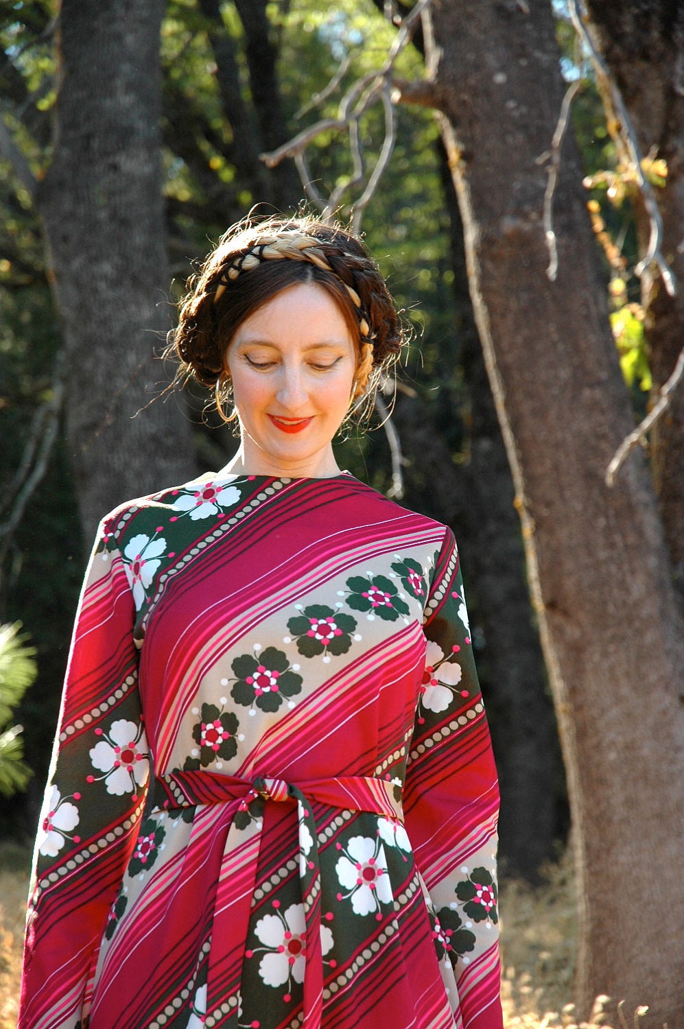 1960s Mod Dress... 60s Vintage Dress.... Autumn Dress... COULEUR CAFE (m)