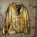 Vintage 80s GOLD Metallic liquid gold jacket by Pacific I D resort collection made in USA