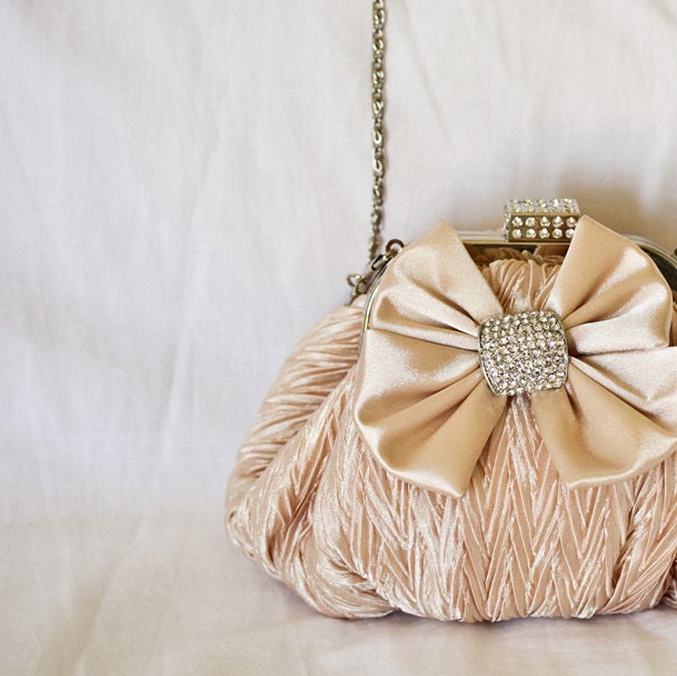 FREE SHIPPING Bridal Wedding Clutch, Bridesmaids clutch, Pink Peach Bridal purse, Mother Of The Bride Clutch, Bridesmaid Gift, Elegant Purse