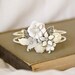 Silver Bracelet - Bridal Bracelet, Vintage Shabby Chic Wedding Bracelet, Rhinestone Bracelet, White Wedding Jewelry Black Friday