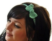 The Tiniest - Small Bow Crochet Headband Accessory Pick Your Color