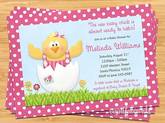 Little Chick Baby Shower Invitation Il_570xn