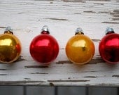 Vintage Small Glass Ornaments - Lot of 4