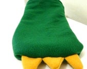 Green Dino Paw Bag/ Stocking - Dinosaur Foot Trick or Treat Bag & Holiday Stocking