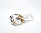 Silver and golden tone earrings for your everyday simple jewelry