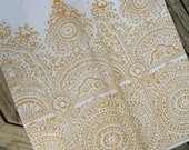 Sale Hand block printed tea towels- Set of Two Big Ben