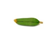 green and golden feather wooden brooch