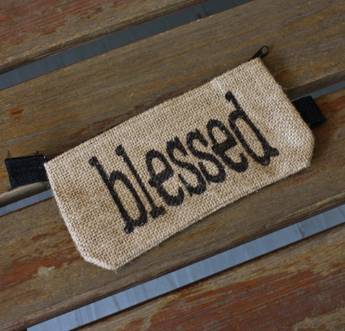Zippered Pouch - Blessed