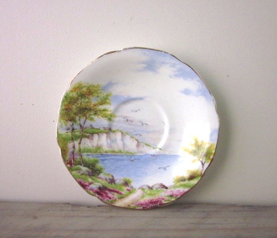 Paragon China Plate Cliffs of Dover Ocean Scene