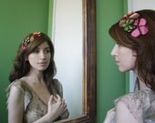 Floral hair accessory, Flower Fascinator for women, multicolor secret garden headband