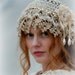 1920s Style Flapper Wedding Cap