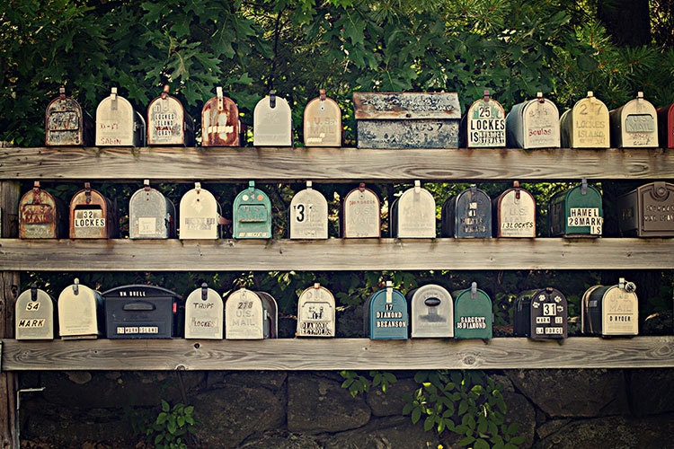 Vintage Mailboxes - New England Photography - Lakes Region NH - 8x12 fine art photo