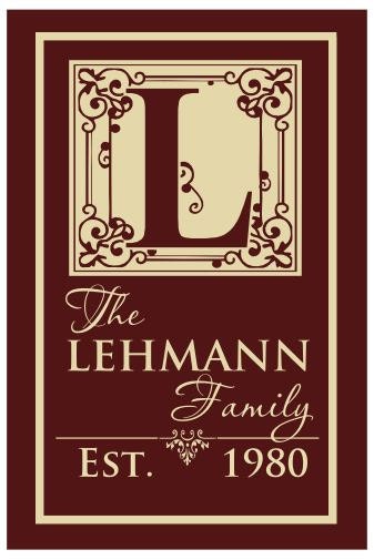 Personalized Family Name Sign, Custom Family Established Wood Sign, Hand Painted ,Vinyl Lettering 12x18