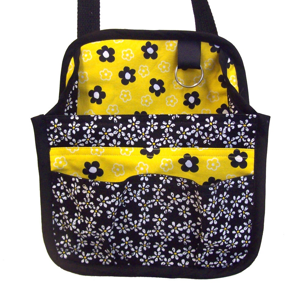 Hanging Car Organizer in yellow and black