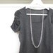 Long chain necklace layered white freshwater pearls glitter sparkle glass elegant ooak handmade