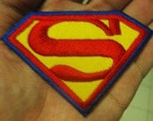 Free shipping SUPERMAN sew iron Patch Badge 6x8.5 CM