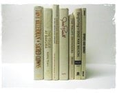 White, Wheat, Taupe Book Collection   7 in Group - Instant Photography Decorating