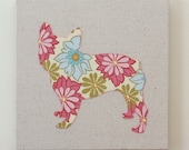 French Bulldog appliqued wall panel - 10 x 10 inches, you pick the fabric
