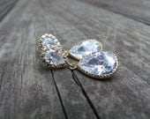 CZ Teardrop Earrings Bridal Earrings