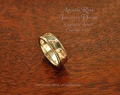 Mokume Gane Double Ring, Bubble Pattern/Sterling Silver Liner by Stephenie Lynch. On Sale Now.