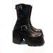 Vintage Women's Black Leather Cyber Glam Biker Engineer Platform Motorcycle Boots size 6