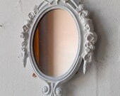 Decorative Mirror in Vintage Bright White Frame - Revived Vintage