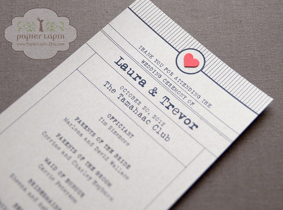 Big Red Heart PROGRAMS kraft // red paper heart, kraft paper, vintage, rustic charm