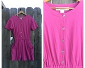 80s // FUCHSIA ROMPER