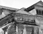 Please Take Care Of Me - 5 x 7 - Fine Art Digital Photo Print - Haunted House - Vintage Home - Wall Art - Affordable Decor,  Black and Whit