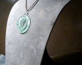 Eco friendly necklace - Recycled glass bottle neck - Ecological