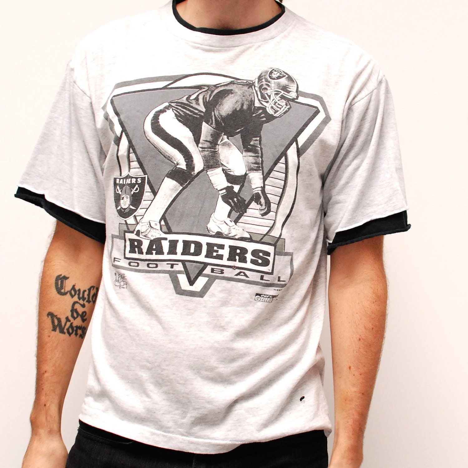 OAKLAND RAIDERS nfl football 90s t-shirt made in usa
