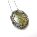Labradorite necklace , wire wrapped pendant , wirework jewelry , green gold labradorite