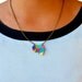 Triangle Pendant Necklace Neon Color Block Geometric Kaleidoscope