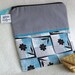 Reusable Sandwich Sack / Snack Sack, Vintage Fabric 40s Era Floral , OOAK - 7.5" x 7.5"- Nylon lined, Zippered, Washable