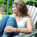 Leather Bangle Bracelets Nectarine Set of 10 Stacking Bangle Bracelets Orange Amy Fine Design
