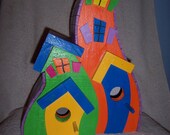 Dr Seuss-style birdhouse  condos