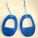 earrings porcelain modern irregular oval shaped with window. MADE TO ORDER