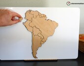 South America Map Puzzle - Birch Plywood